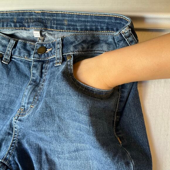 Jennifer Lopez Women Slim Jeans size 8 Blue Mid Rise Stretch - Picture 7 of 11